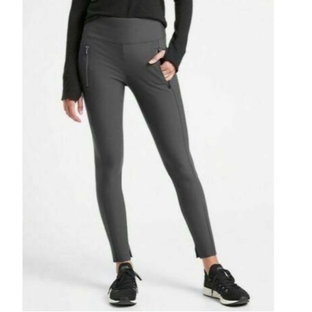 NWT Athleta Stellar Tight Pant Leggings Anthracite Grey Work Travel Size XS